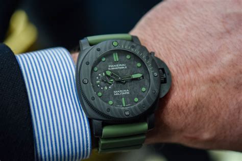 panerai submersible marina militare carbotech pam00961|Panerai Submersible Watches .